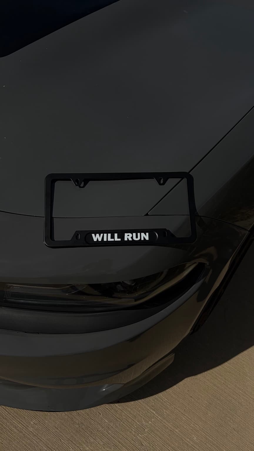 Custom license plate frames